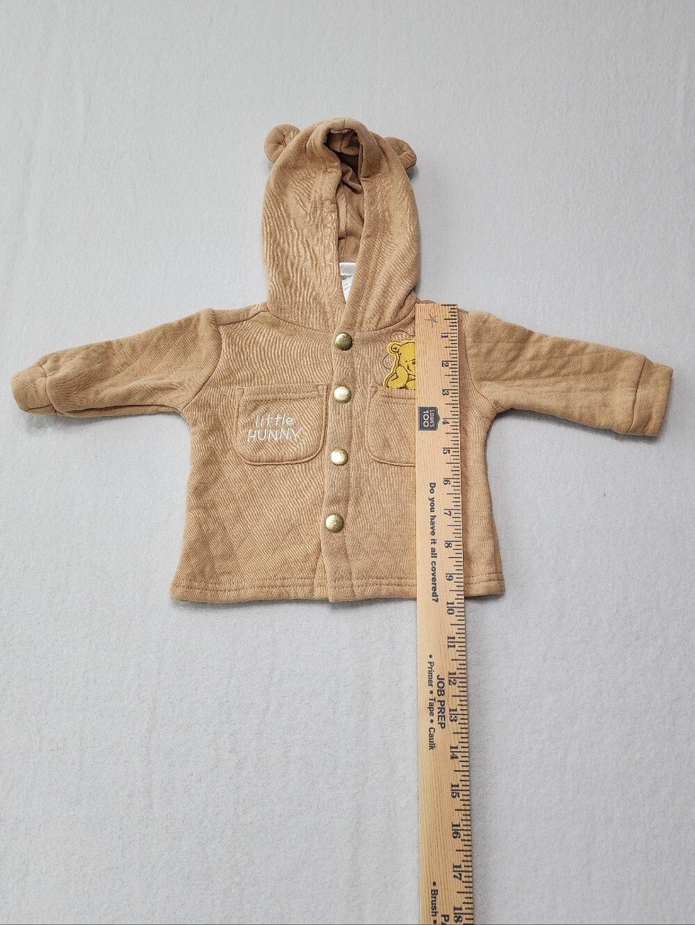 Disney Baby Winnie The Pooh 3Pc Outfit Set 0-3M Bear Hoodie Neutral - Picture 8 of 14